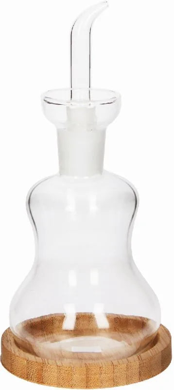 Aceitera Silhouette con base de bambú, diseño italiano de Brandani Gift Group.