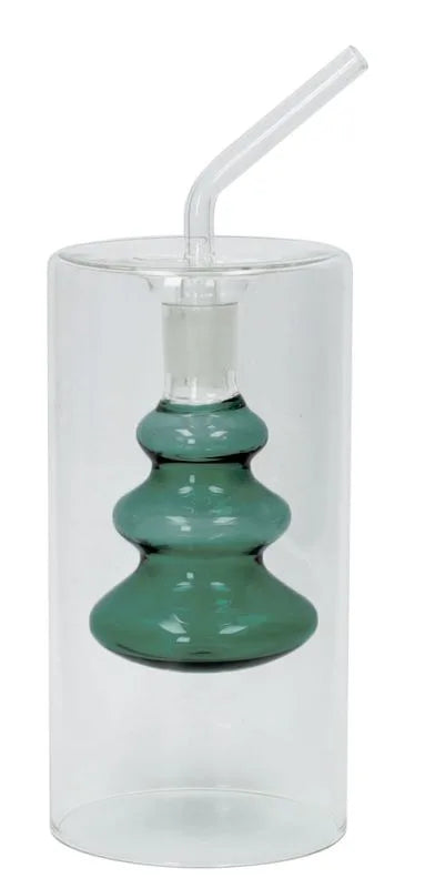 Aceitera Twister de Brandani Gift Group en color verde, con capacidad de 7 cl.