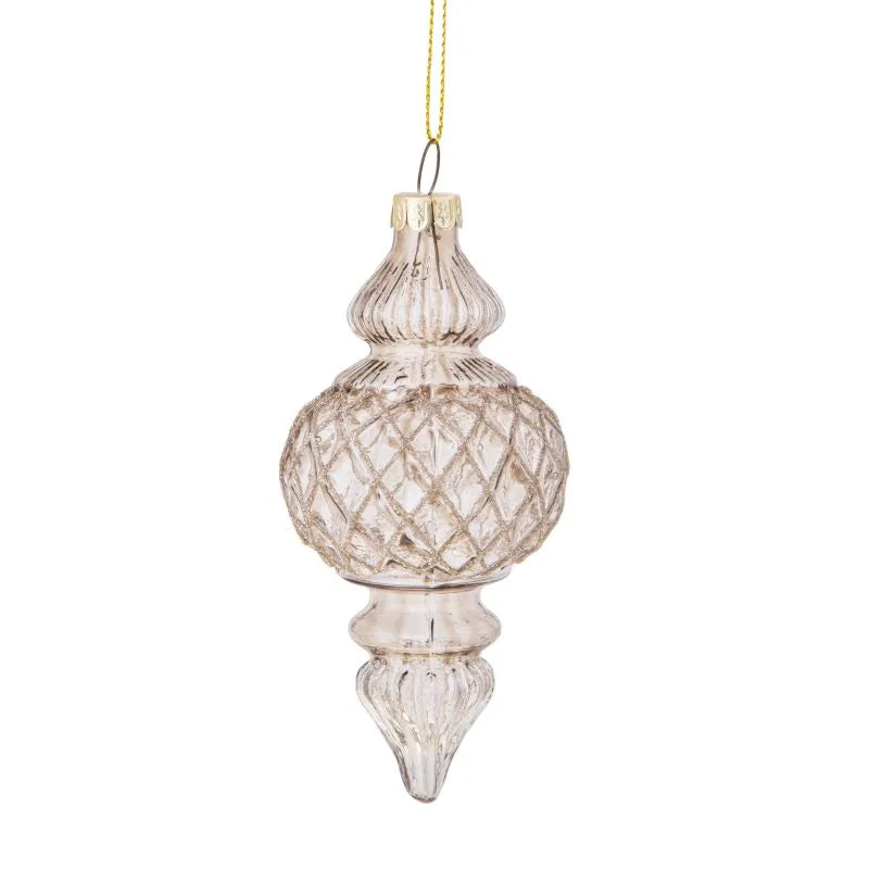 Adorno de árbol navideño en forma de lágrima, modelo Aladino, de 14 cm.
