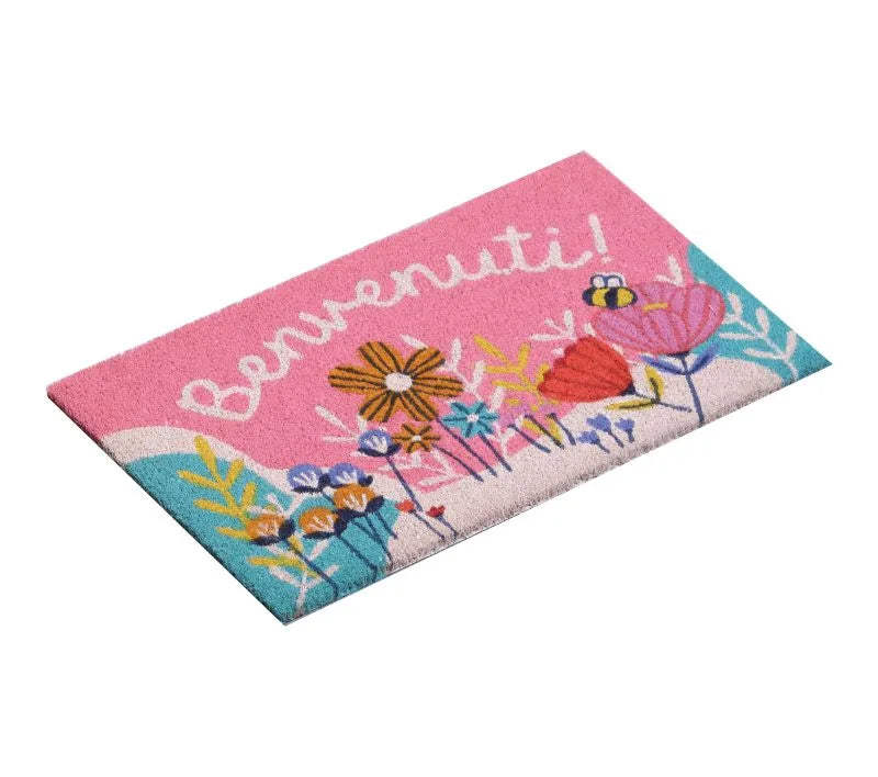 Felpudo Casa Benvenuti con texto "Casa Benvenuti" en diseño italiano.