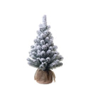 Árbol de Navidad nevado de 60 cm, con acabado blanco que simula la nieve, de la marca Brandani Gift Group.