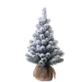 Árbol de Navidad nevado de 75 cm con efecto de nieve, presentado como pieza decorativa.