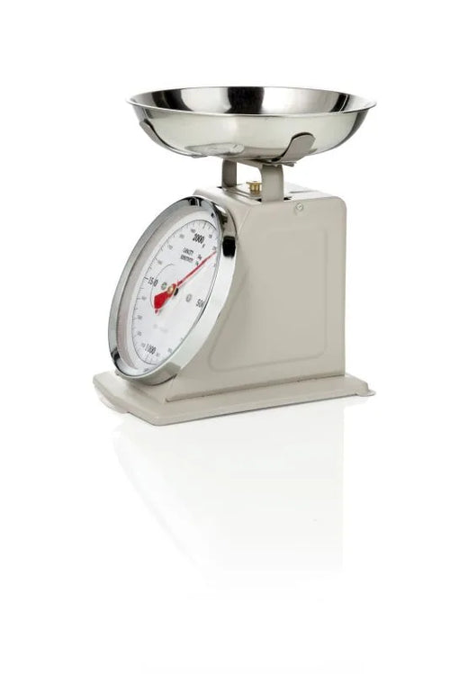 Balanza de cocina digital Brandani en acero inoxidable color gris, con capacidad de 2 kg.