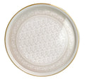 Bandeja decorativa redonda Riccioli Di Fata de Brandani, con diseño de rizos y borde elevado, sobre fondo claro.