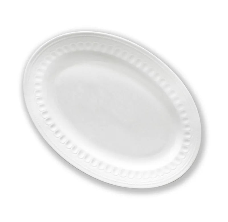 Bandeja Senzatempo de porcelana New Bone China, vista frontal.