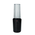 Batidora de smoothies Electra Brandani Gift Group en color blanco, con detalles plateados y tapa transparente.
