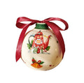 Bola de Navidad Brandani con forma de tetera de cerámica, de 10 cm de altura, detalle de diseño italiano.