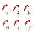 Bola de Navidad decorada de 8 cm, con diseño surtido y acabado italiano.