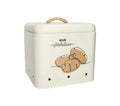 Bote con tapa Onion Avario de color marfil, con dimensiones de 23.5 x 23.5 x 23.5 cm.