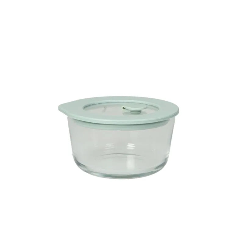 Bote hermético Brandani de 13 cm en color verde salvia, visto de frente sobre fondo blanco.