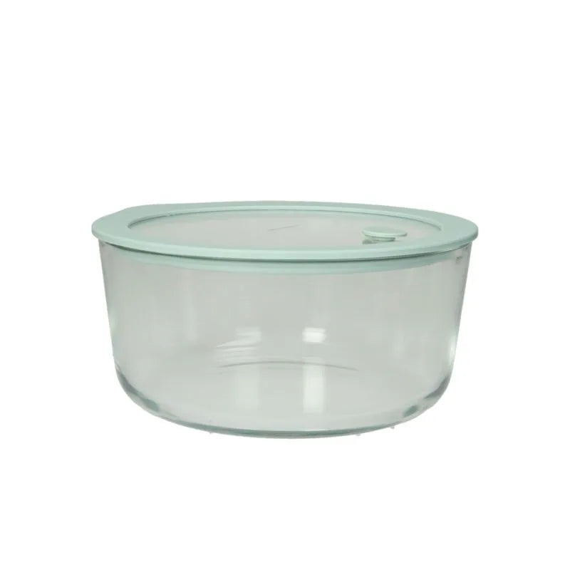 Bote hermético de 19 cm en color verde salvia, con cierre hermético y diseño italiano.