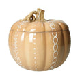 Bote Zucca de Brandani en color naranja, con forma de calabaza, ideal para decoración.