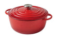 Cacerola cocotte roja de hierro fundido esmaltado con tapa, capacidad 3 litros, marca Brandani Gift Group.