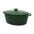 Cacerola verde de 5 litros con acabado liso y diseño moderno.