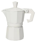 Cafetera de 1 taza en color blanco, diseño Brandani.