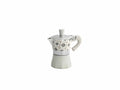 Cafetera moka Alhambra de 1 taza con acabado cromado brillante sobre aluminio.
