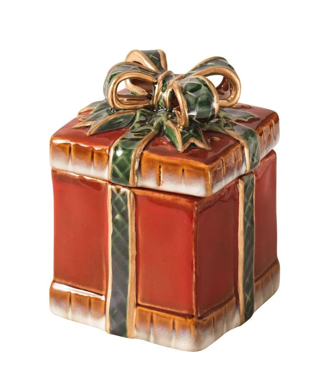 Caja regalo decorativa de 10x10 cm, con diseño italiano y acabado cuidado.