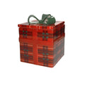 Caja decorativa de cerámica con diseño tartán de 15.5 cm, perteneciente a la colección 'Sotto l'Albero' de Brandani.