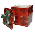 Caja decorativa Tartán de 19 cm de la colección Sotto L'Albero, con diseño festivo italiano.