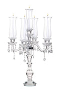 Candelabro de cristal para 5 velas, diseño italiano.