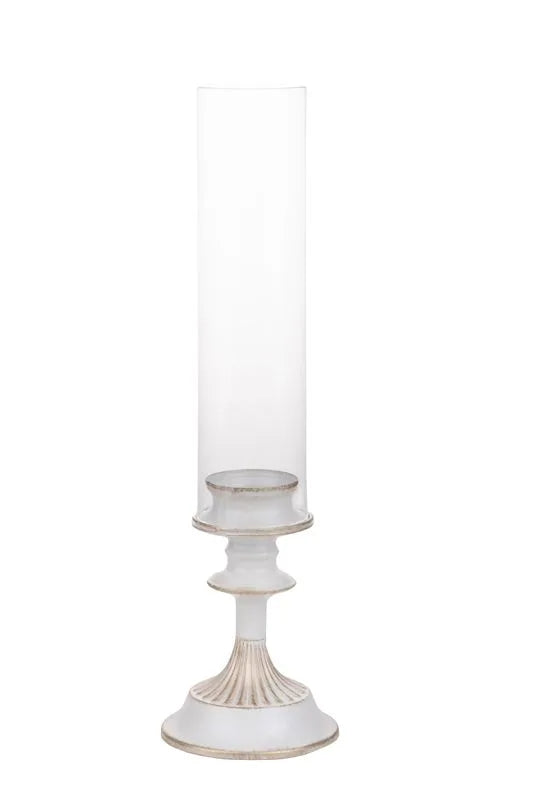 Candelero dorado con vela, diseño italiano de Brandani Gift Group.