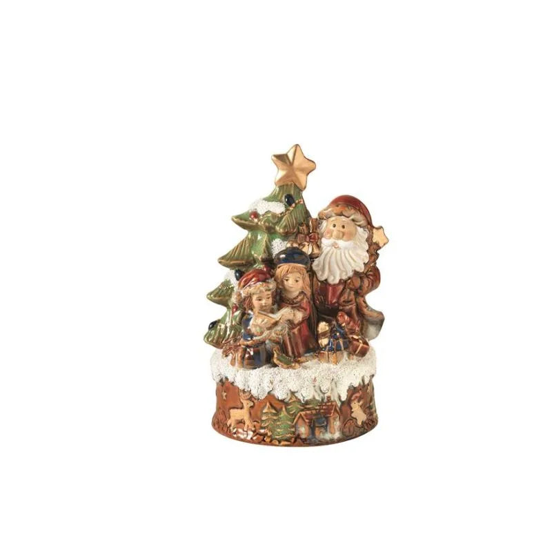 Carrillón de cerámica con forma de Papá Noel, de Brandani Gift Group, con detalles pintados y un diseño festivo.