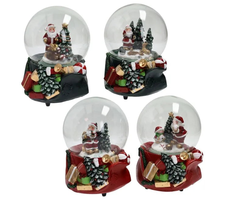 Carrillón decorativo de Santa Claus con dimensiones 10.5 x 14 cm, presentado sobre un fondo neutro.