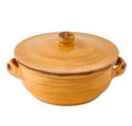 Cazuela de terracota amarilla con tapa Brandani.