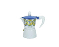 Cafetera espresso Citrus Blu de una taza, color azul, con diseño italiano.