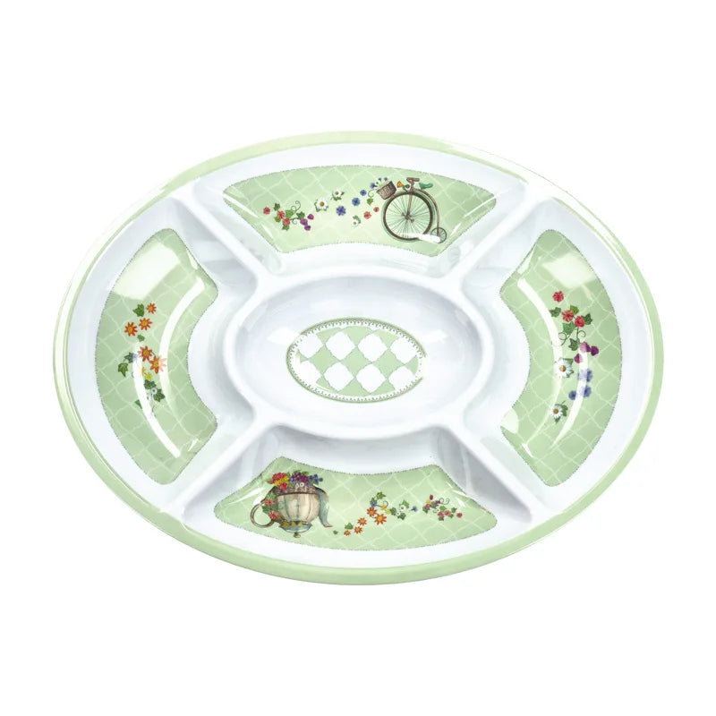 Centro de mesa Wonderland de melamina con dimensiones 33 x 25 x 3,5 cm.