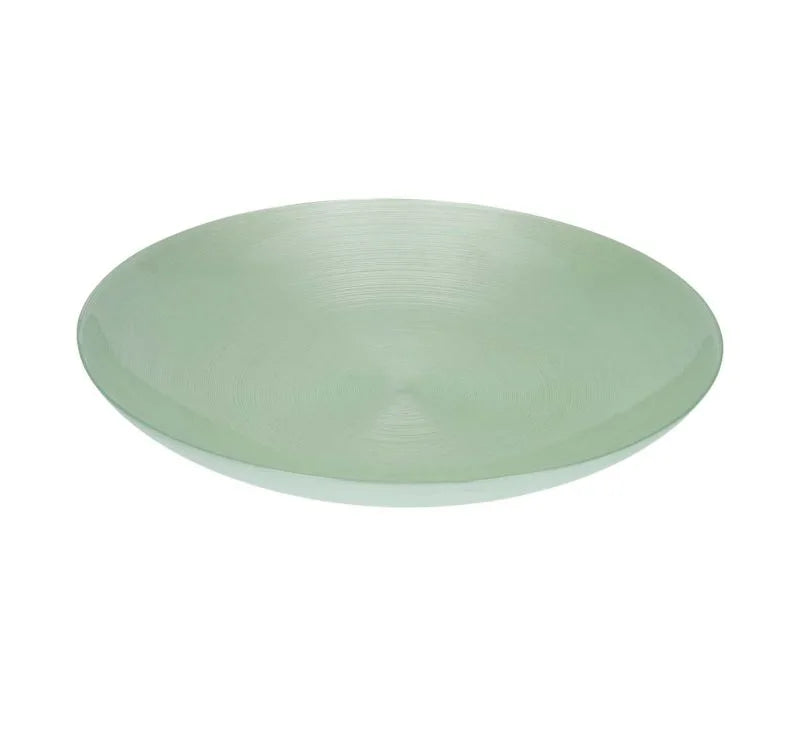 Centro de mesa Ares Acquamarina de Brandani con 30 cm de diámetro, sobre un fondo neutro.