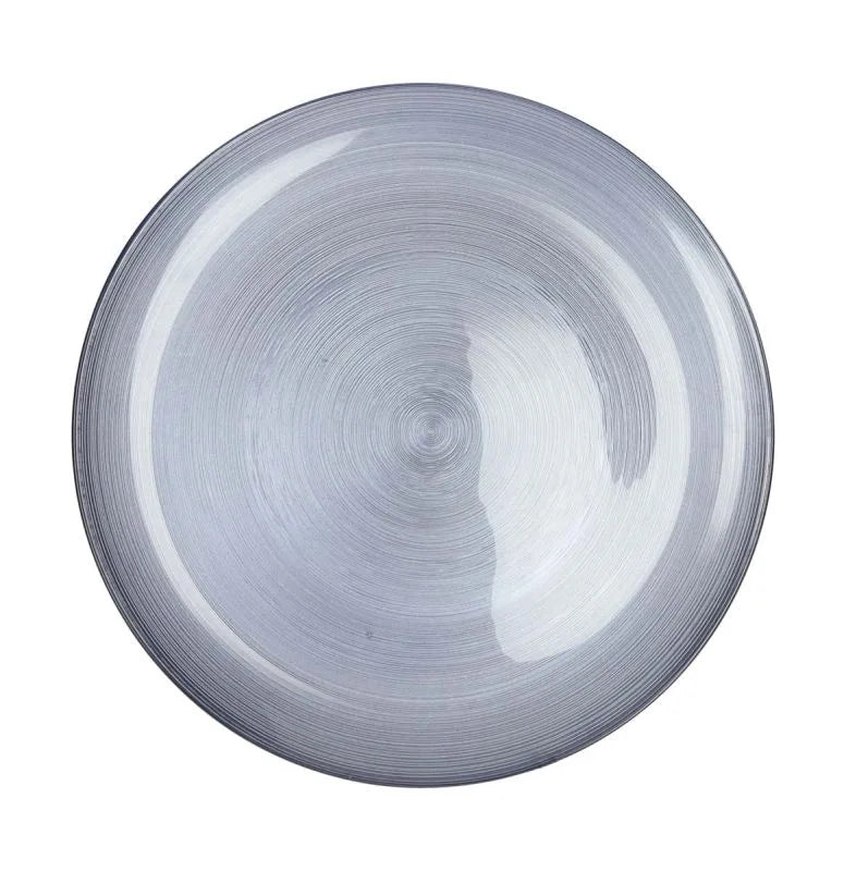 Centro de mesa redondo de cerámica azul de Brandani, modelo Ares, con diámetro de 32 cm.