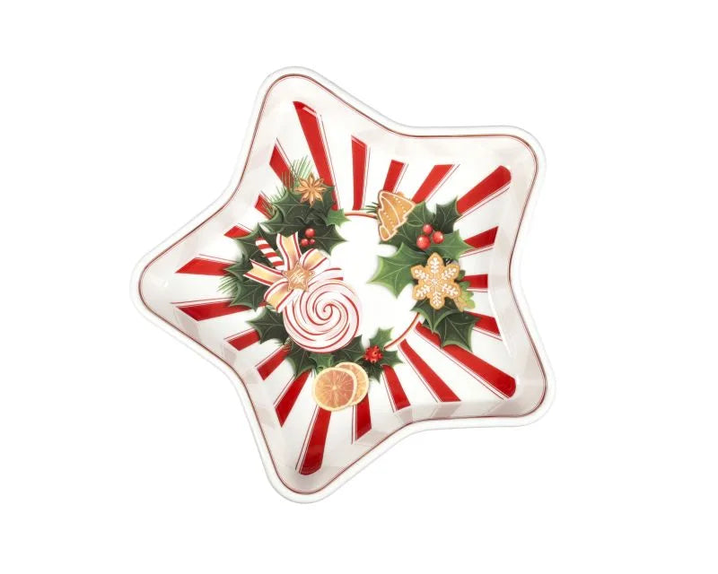 Centro de mesa estrella Le Chicche con dimensiones 23,5 x 23,5 x 4 cm.