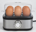 Cocedor de huevos de diseño funcional, dimensiones 20 x 15 x 14 cm, color neutro.