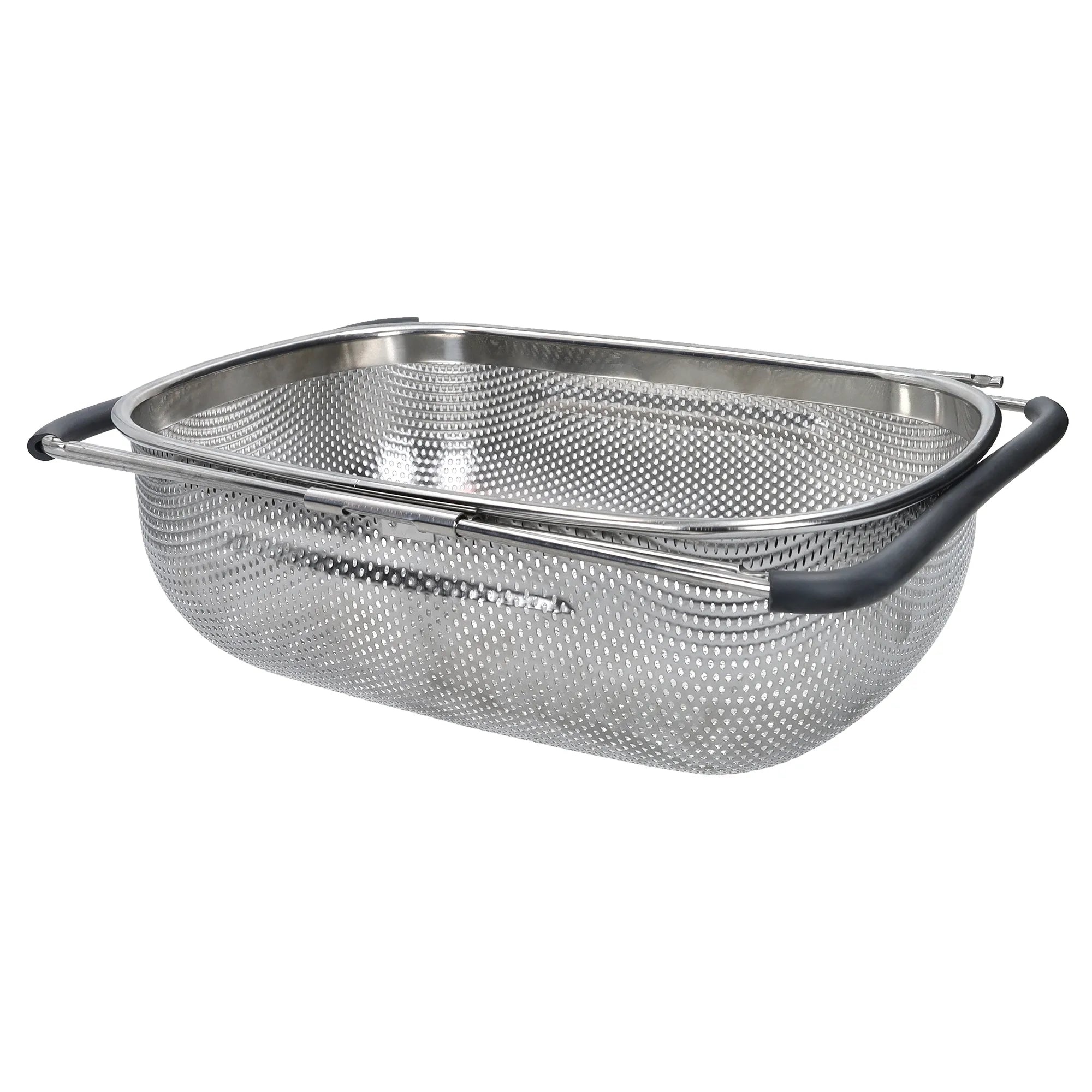 Colador de cocina con asas, acabado mate, presentado sobre fondo blanco.