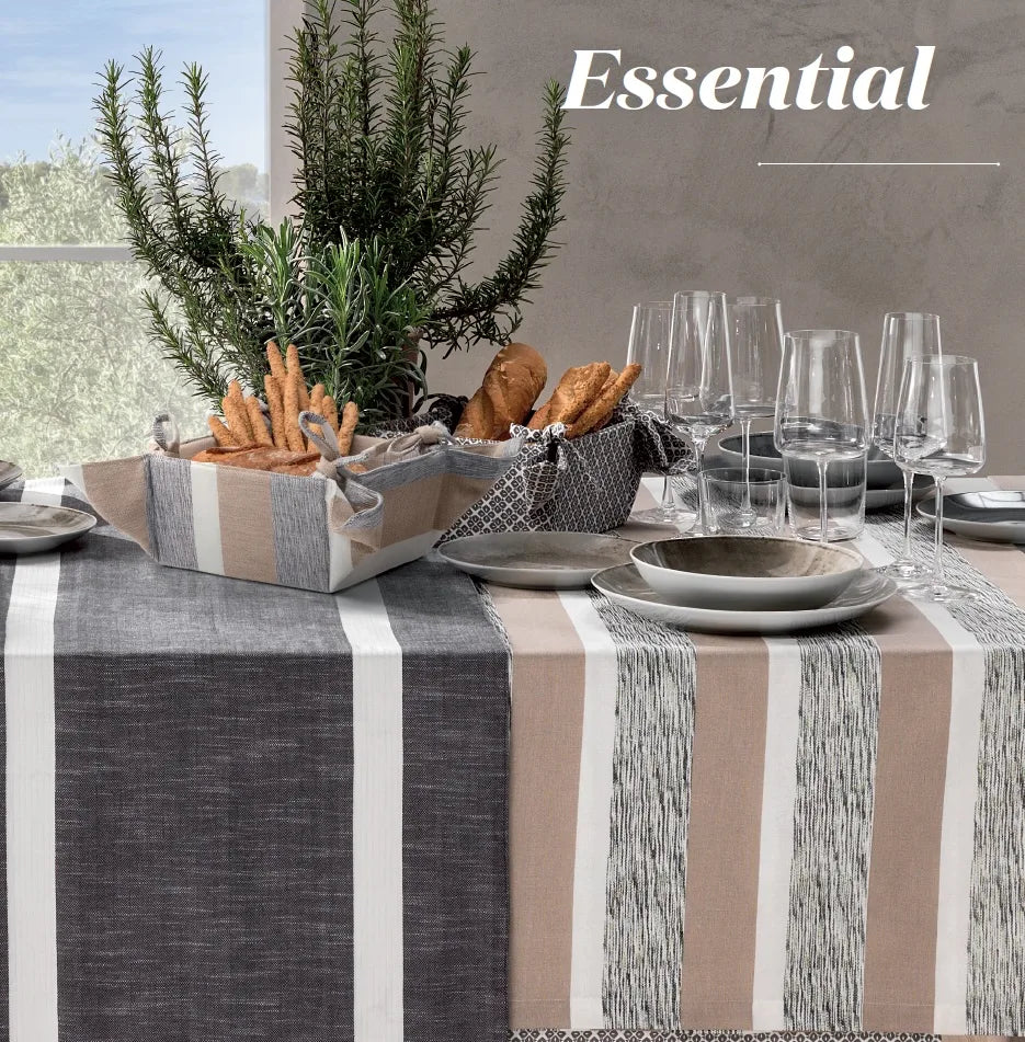 Textil de la Colección Essential de Brandani en un tono neutro, mostrando la textura y calidad del tejido.