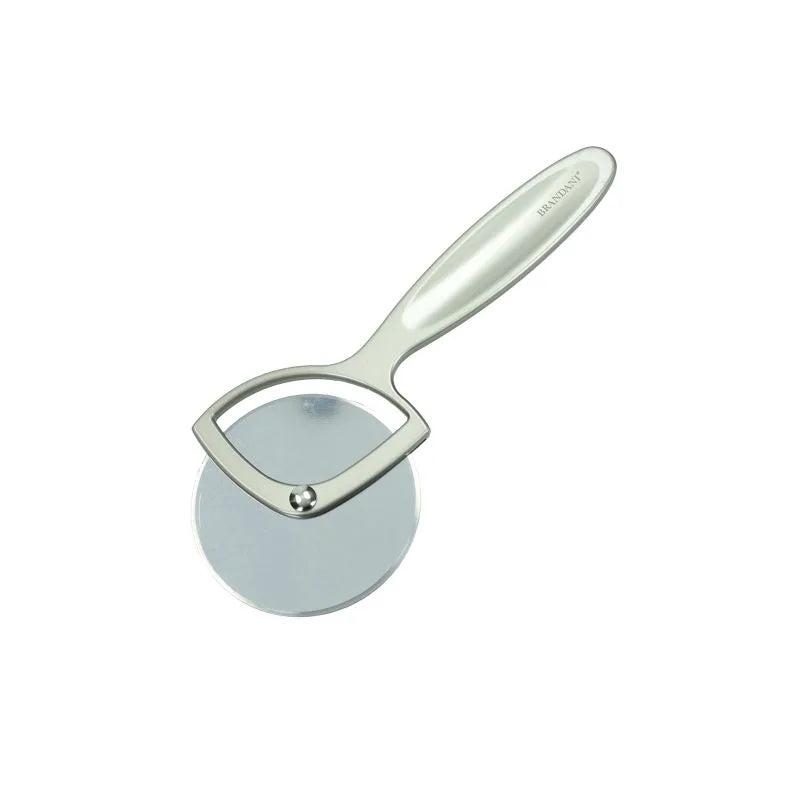 Cortador de pizza Elegance Champagne de Brandani Gift Group, con mango ergonómico y rueda de corte.
