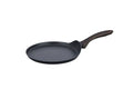 Crepera forjada de 28 cm con revestimiento antiadherente, vista superior.