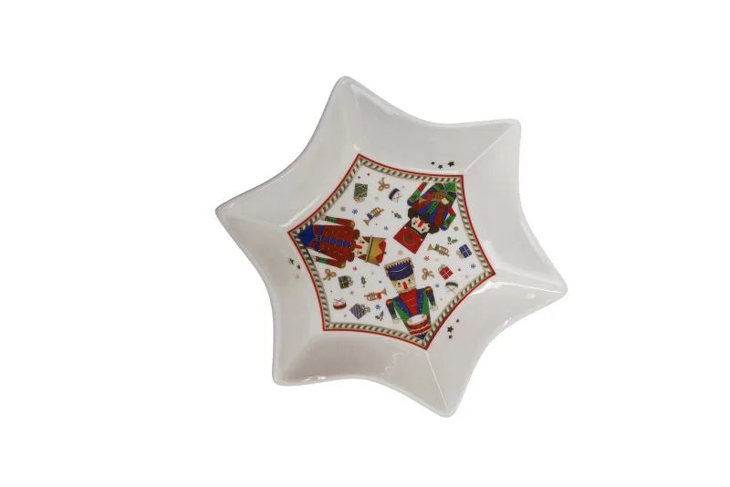 Cuenco estrella de 20.5 cm de la colección Lo Schiaccianoci, con un diseño festivo.