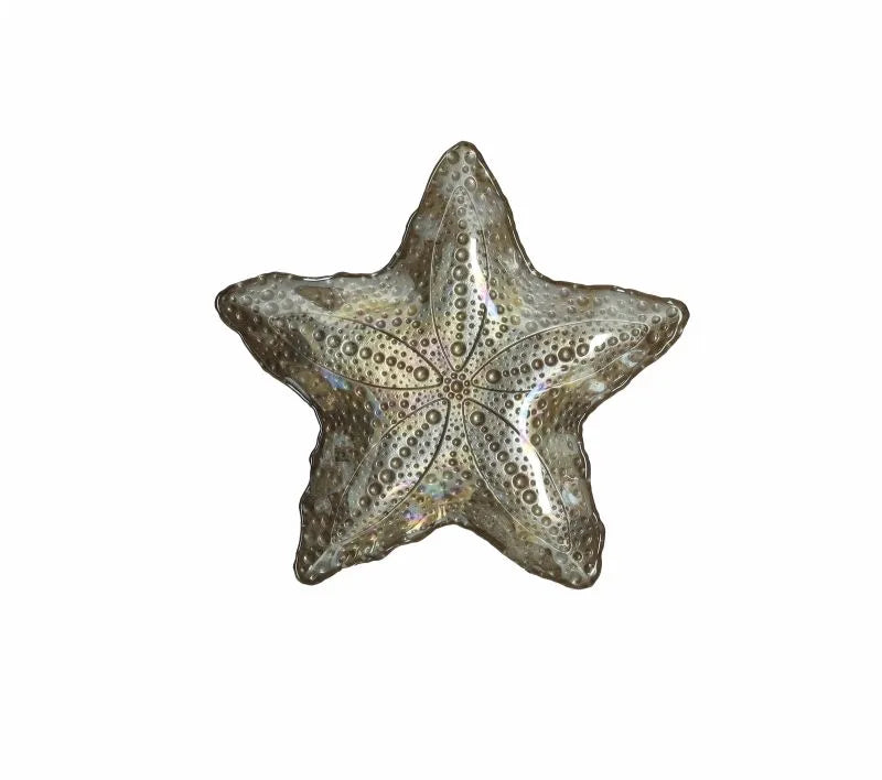 Cuenco Estrella Champagne de 21 cm con acabado satinado.