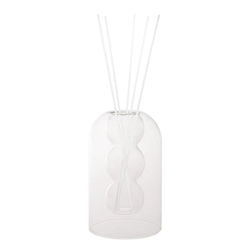 Difusor de fragancia Bubble transparente de cristal con forma redonda.
