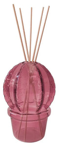 Difusor de fragancia con forma de cactus lila y mikados, de Brandani Gift Group.