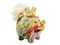 Difusor de fragancia con base en forma de elefante y flor de porcelana.