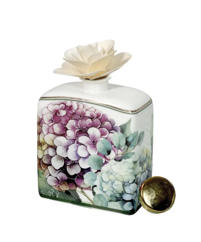 Difusor de fragancia Flora de porcelana con diseño floral, Brandani Gift Group.