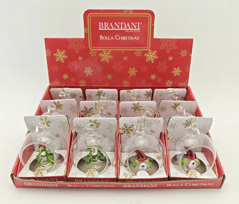 Pack de 12 adornos bola decorativos Brandani.