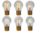 Display de 12 bombillas decorativas Brandani con luz, diseños surtidos.