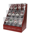 Pack de 12 tapones navideños Christmas de cristal y aleación de zinc, con diseño italiano.