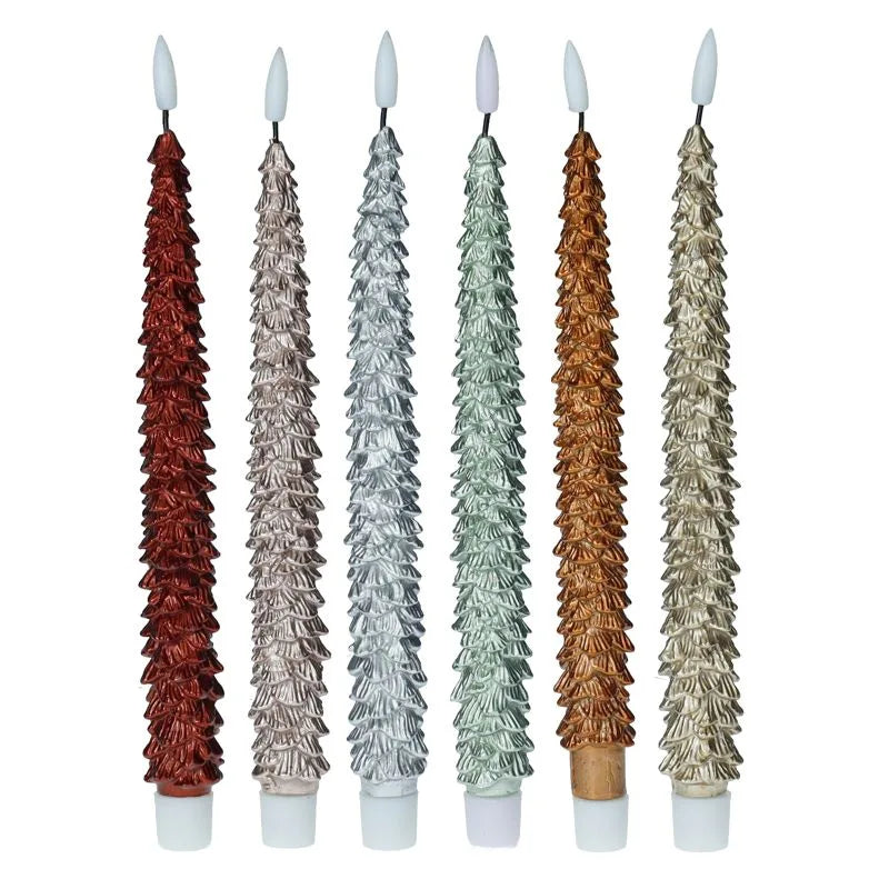 Pack de 12 velas decorativas Brandani en colores surtidos, presentadas en su embalaje original.