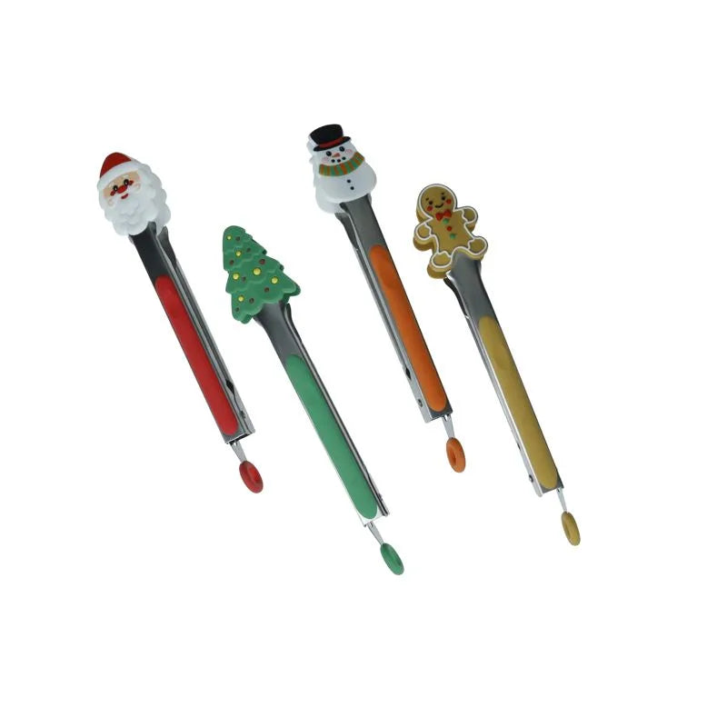 Pack de 24 pinzas decorativas navideñas surtidas, cada una con un diseño festivo único.