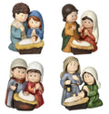 Pack de 8 figuras decorativas de nacimiento en diferentes diseños, presentadas para la temporada navideña. Producto de.